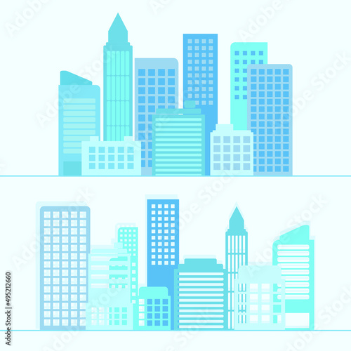 City skyline vector illustration with flat style. urban landscape.