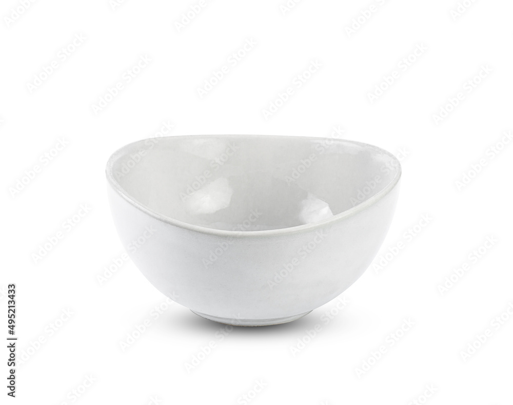 closeup empty white bowl on white background,isolated closeup empty white bowl on white background,isolated
