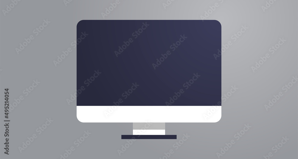Monitor and screen flat illustration. Monitor and screen flat illustration.
