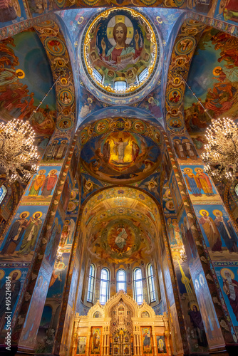 Church of Savior on spilled blood interior  Saint Petersburg  Russia