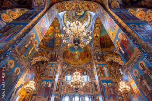 Church of Savior on spilled blood interiors, Saint Petersburg, Russia