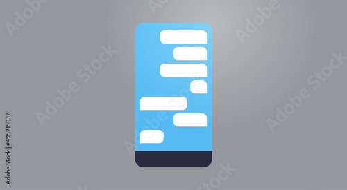 Chat on smartphone and communication flat illustration. © PaleStudio