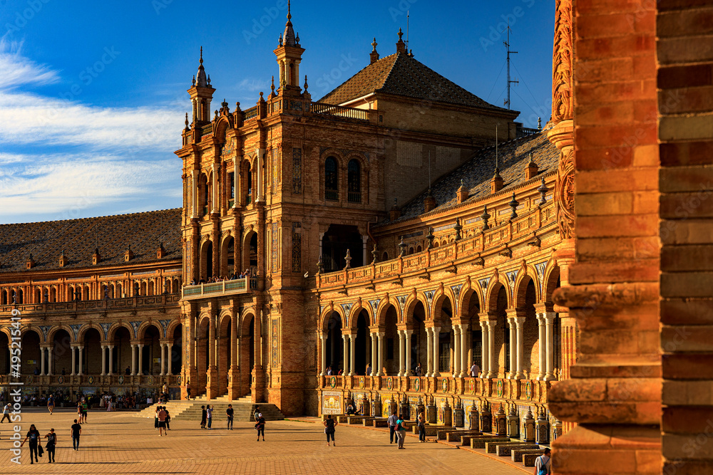 Sevilla, Plaza de España, Andalusien, Spanien 