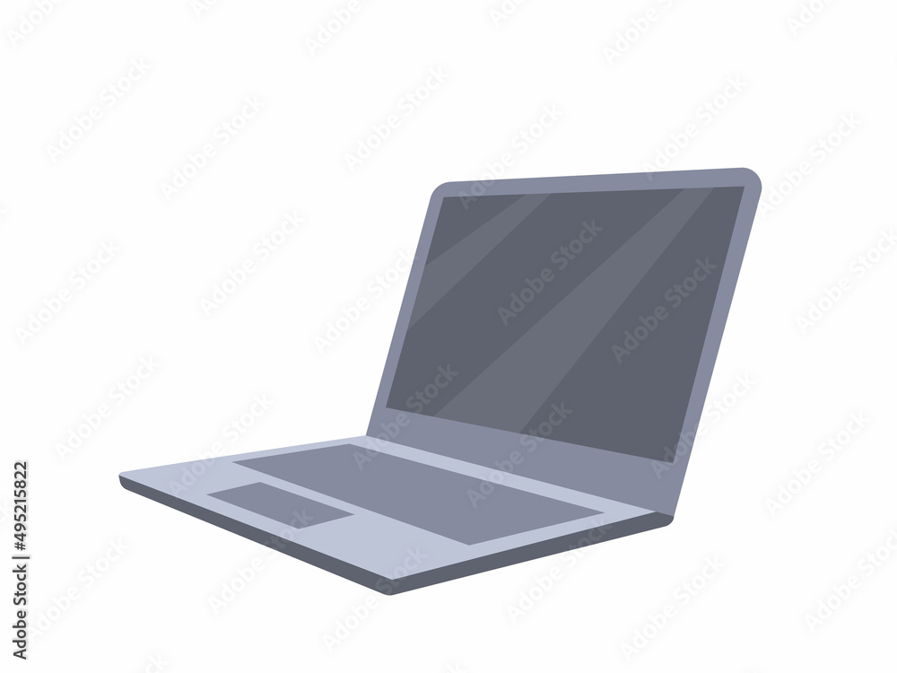 Laptop layout. Vector cartoon illustration. Laptop layout. Vector cartoon illustration.