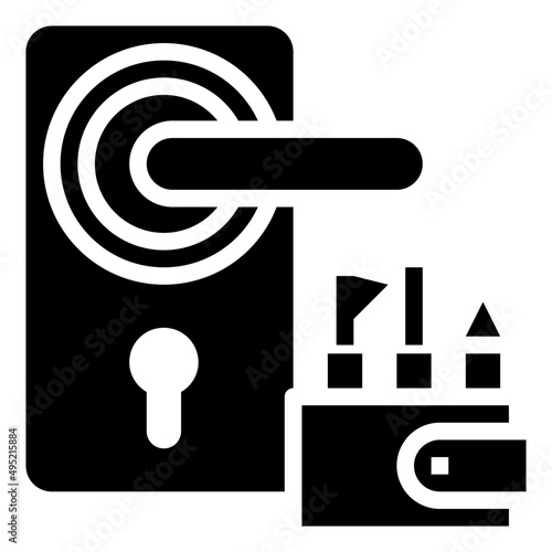 LOCKSMITH glyph icon,linear,outline,graphic,illustration