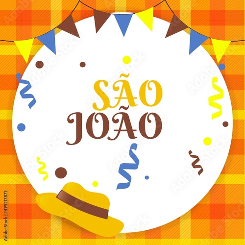 Sao joao brazil festa junina traditional festival party celebration background template design