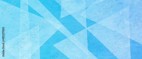 Abstract blue background with diamond and triangle shapes layered in modern abstract pattern design, triangles in modern abstract pattern with texture.