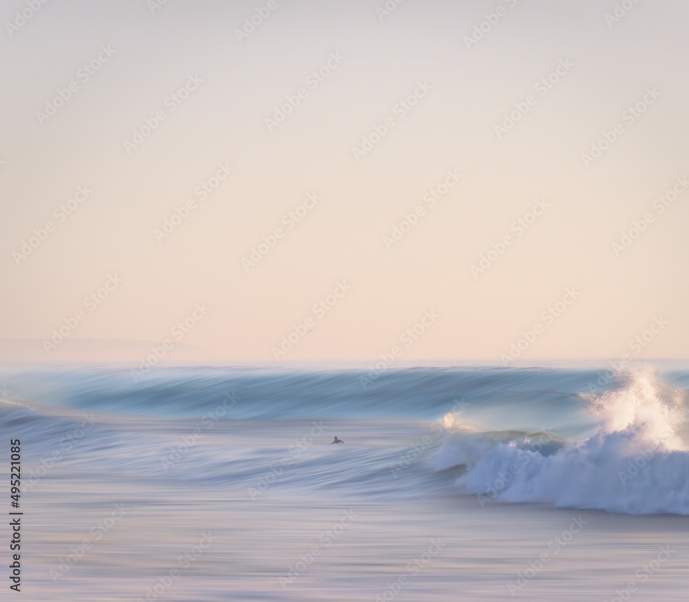Fototapeta premium Water paint surfer, portugal