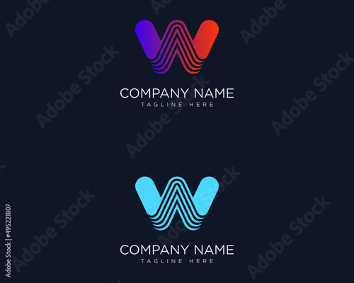 W logo in the creative letter style