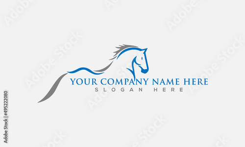 horse isolated on white
Fast Horse logo Design Vector, Creative Initials