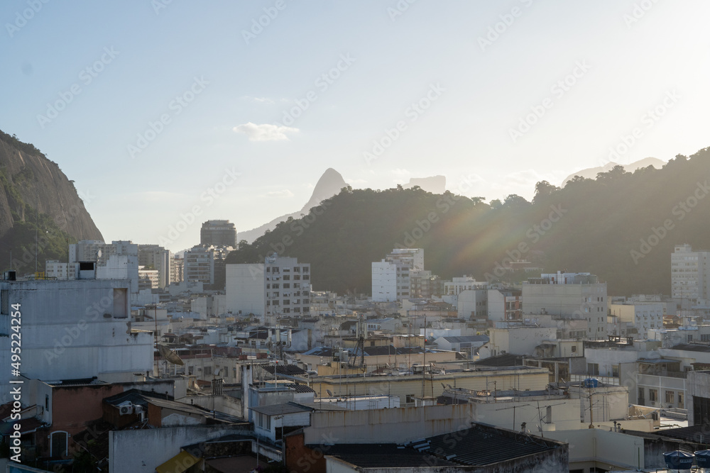 Sunset at Copacabana Beach Boardwalk, Rio de Janeiro, Brazil Sunset at Copacabana Beach Boardwalk, Rio de Janeiro, Brazil
