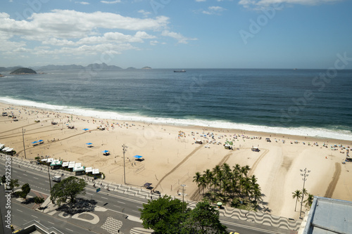 Sunset at Copacabana Beach Boardwalk, Rio de Janeiro, Brazil