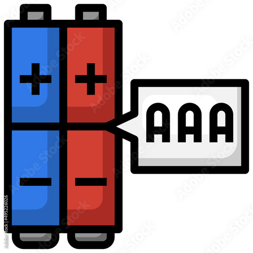 BATTERY filled outline icon,linear,outline,graphic,illustration