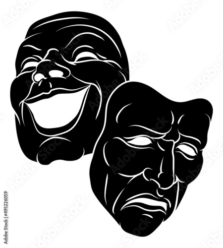 Theater Or Theatre Drama Comedy And Tragedy Masks