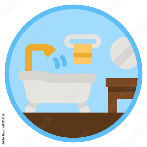 bathroom flat icon