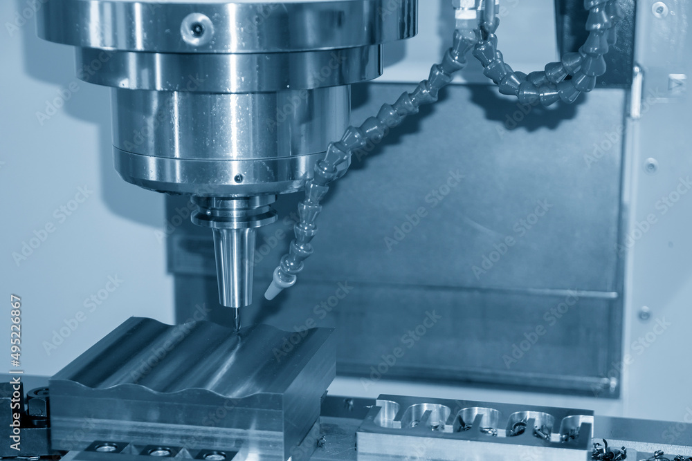The press die manufacturing process by CNC milling machine with ball end mill tool. The press die manufacturing process by CNC milling machine with ball end mill tool.