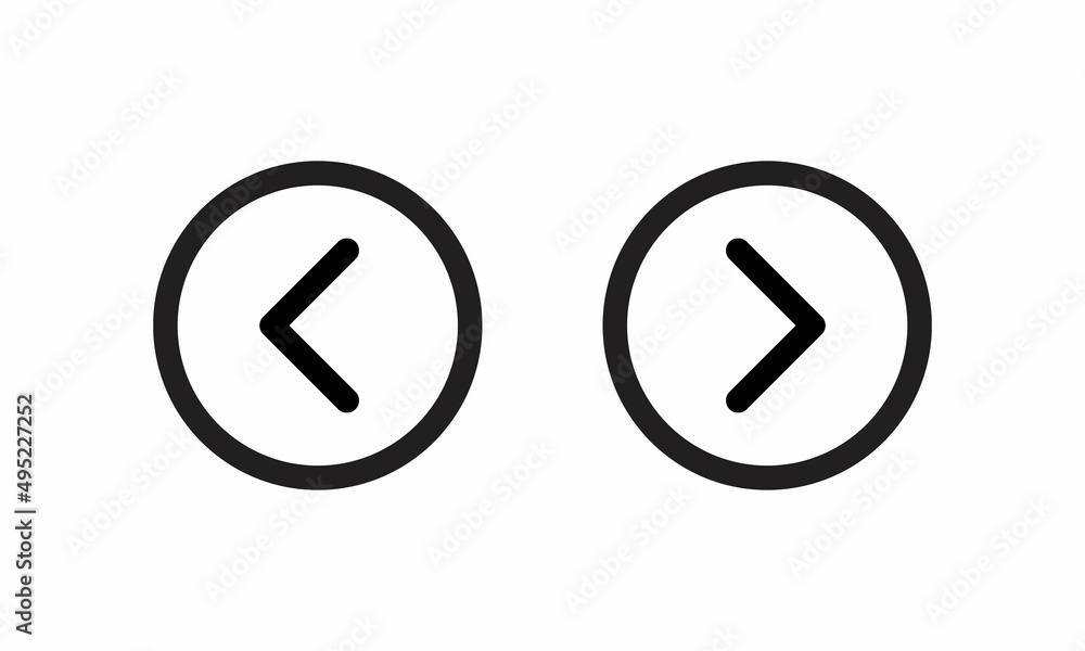 Turn Right and Left Arrow Icon. Previous and Next Sign Symbol Turn Right and Left Arrow Icon. Previous and Next Sign Symbol