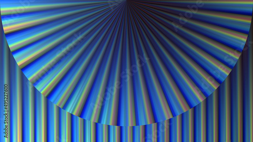 Abstract gradient blue yellow background with shapes.