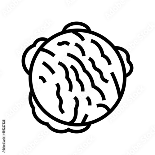 ball ice cream color icon vector. ball ice cream sign. isolated symbol illustration