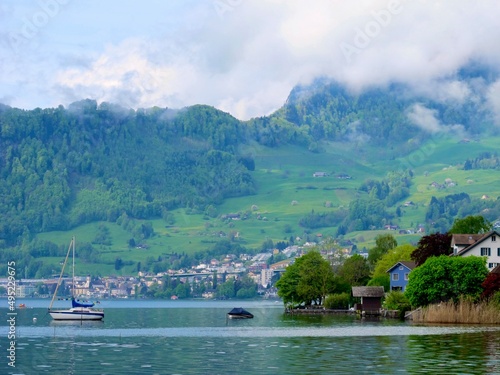 Boat on the lake, Lake Lucerne