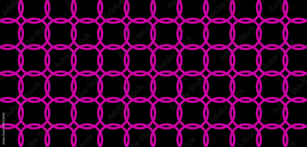 Obraz premium Koło wzór, tło czarne i geometryczne różowe koła jako abstrakcyjne tło