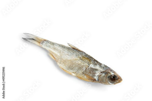 Dried fish on white background. © Mirage and Mirror