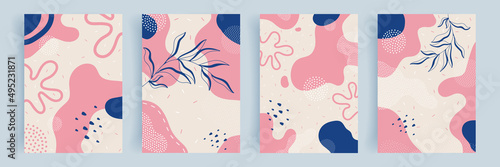 Set of modern vector templates for the cover. Modern minimalism trendy pattern background. Vector background.