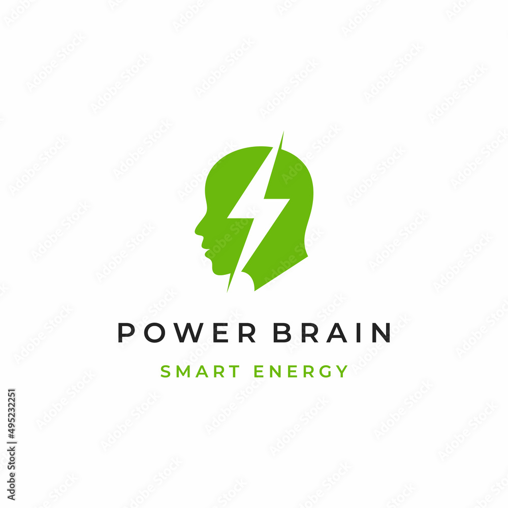 Woman lightning Logo design vector Illustration Woman lightning Logo design vector Illustration