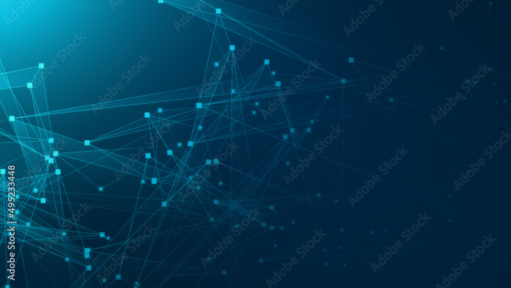 Abstract blue green polygonal 3d rendering network technology background. Abstract blue green polygonal 3d rendering network technology background.