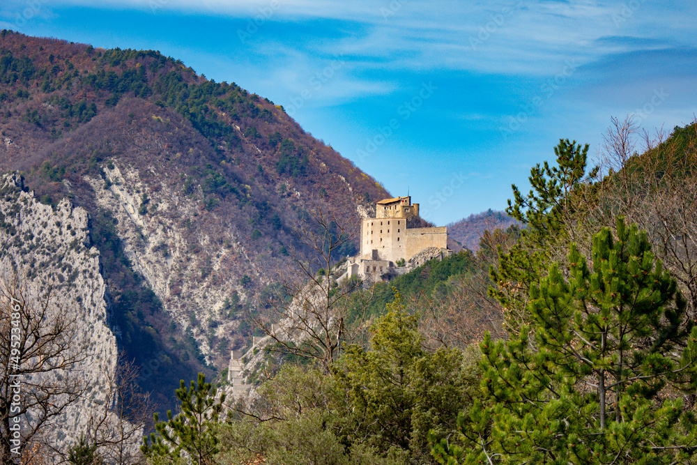 Sightseeing in the beautiful village of Entrevaux during springtime