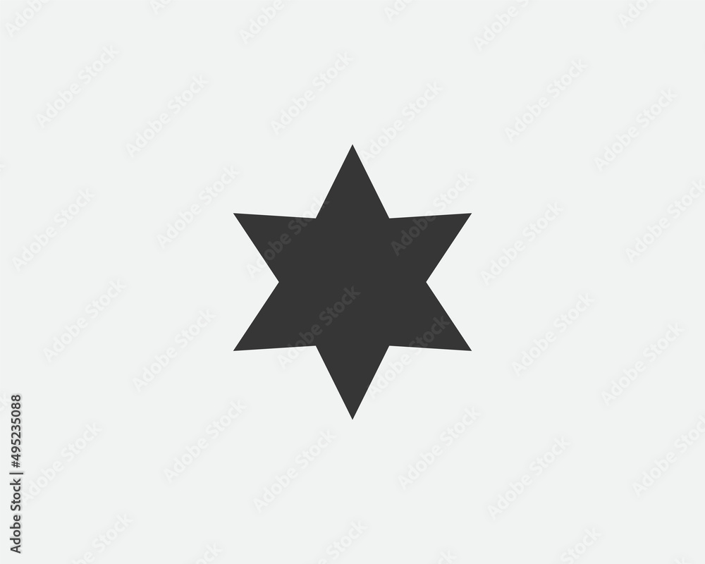 Star icon, vector shape. Abstract design spark sign. Black and white silhouette Star icon, vector shape. Abstract design spark sign. Black and white silhouette