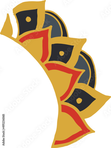 Traditional Indian Mehndi Ornament Hand Drawn Element
