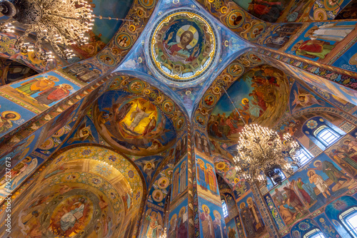 Church of Savior on spilled blood interior  Saint Petersburg  Russia