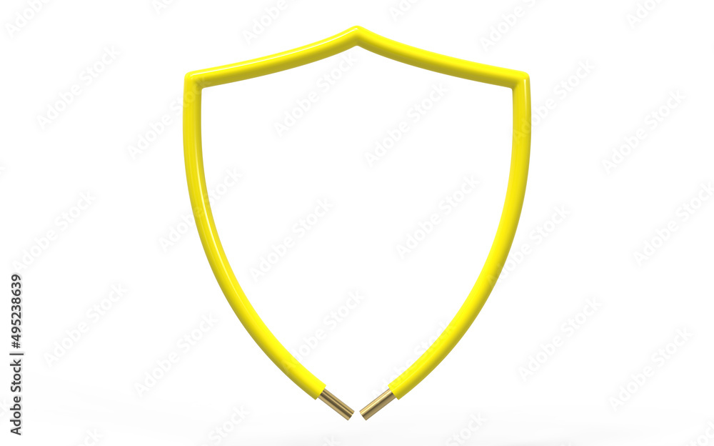 Red Cable Creative 3D Concepts. Yellow Cable 3D Rendering. Red Cable Creative 3D Concepts. Yellow Cable 3D Rendering.