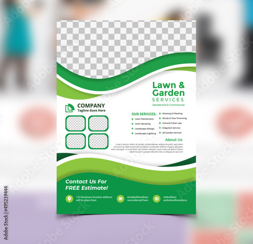 Lawn Care Flyer Template Design