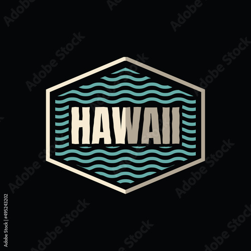 Hawaii typography t-shirt and apparel design