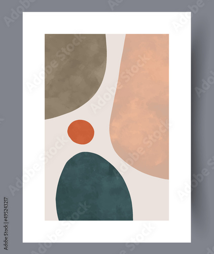 Scandinavian abstract vector print set.