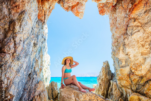 Teen girl on beach vacation © BlueOrange Studio