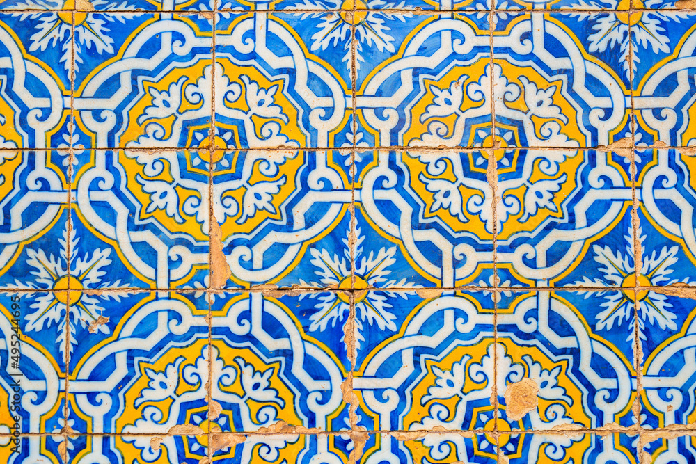 Detail of the portuguese tiles