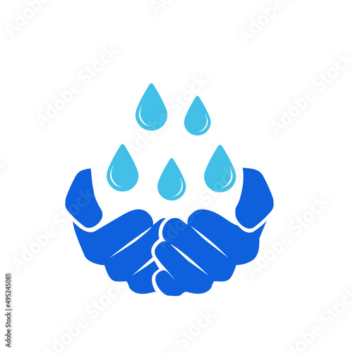 Water drop logo template vector 