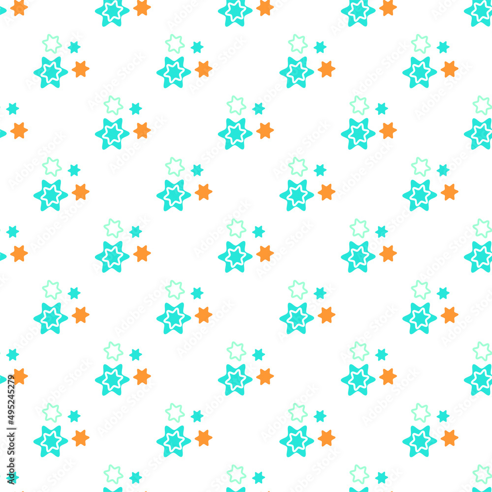 Seamless color background. The texture of simple doodle elements. Decorations for fabrics, childrens textiles.For scrapbooking, packaging, gift products. Digital template. Easter,Christmas background