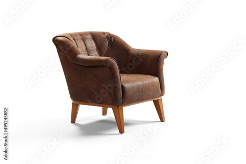 armchair isolated on white background .