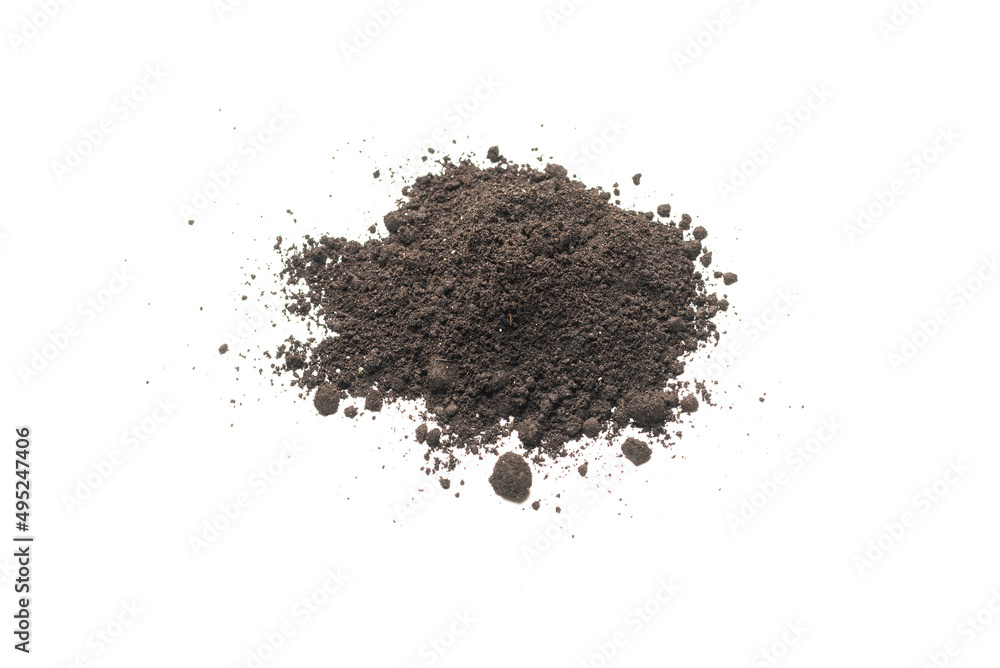 Black land for plant isolated on white background. Black land for plant isolated on white background.