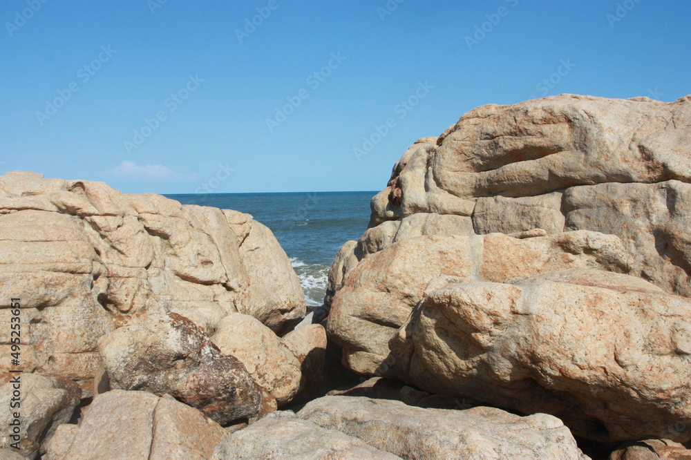Rocks with sea as Background Rocks with sea as Background