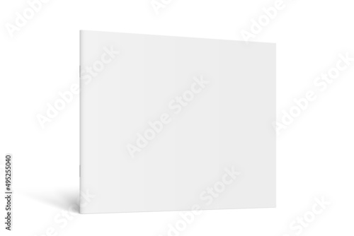Vector realistic standing 3d magazine mockup with white blank cover