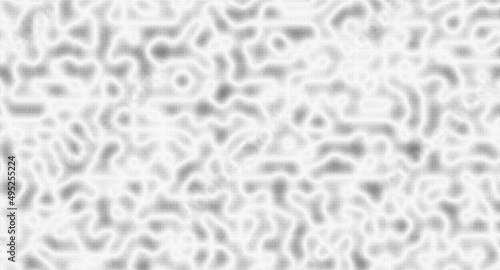 Abstract halftone background with disorted dots. Halftone texture. Dot pop art black and white pattern.