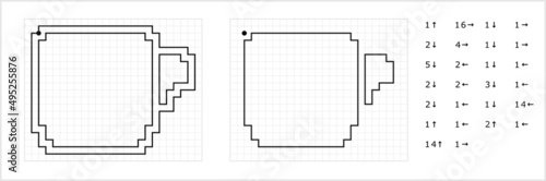 Tea Cup Graphic Dictation Drawing Icon M_2203001