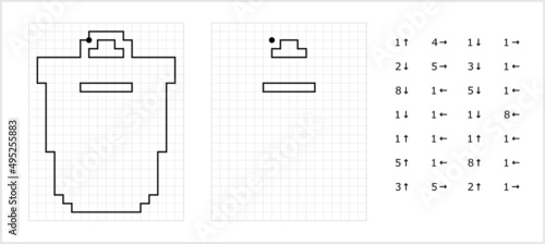 Trash Can Graphic Dictation Drawing Icon M_2203001
