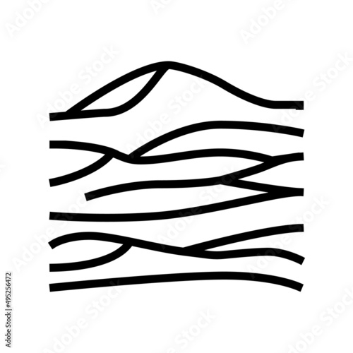 desert egypt line icon vector. desert egypt sign. isolated contour symbol black illustration