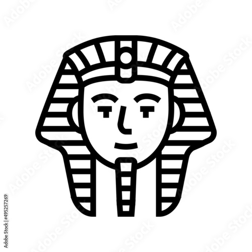 pharaoh egypt line icon vector. pharaoh egypt sign. isolated contour symbol black illustration